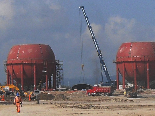 FIELD CONSTRUCTION SEQUENCE OF PRESSURE SPHERE